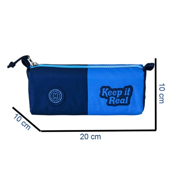 Muggle 3 Bölmeli Deep Blue Okul Sırt Çantası + Beslenme Çantası + Kalemlik - Resim 4