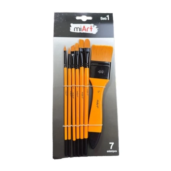 Miart Karma Fırça Seti 7’li Zemin Fırçalı Set (2-6-3/8-8-12-1/2-1.5) ürün görseli 1