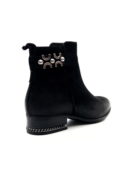 Venüs 2152712K Kadın Hakiki Deri Nubuk Tokalı Sivri Burun Kısa Bot - 7