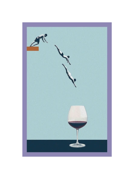 Your Friends in a Glass  Arkadaşa Özel Komik Hediye Not Kartı & Kartpostal  10x15 cm - 1