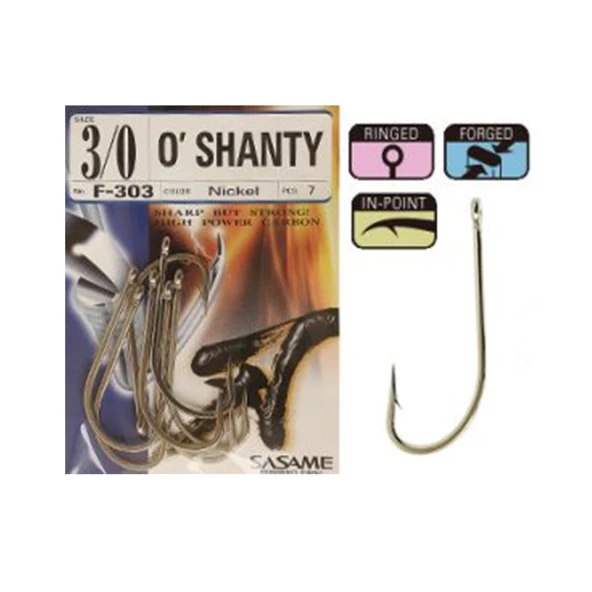 Sasame F-303 O Shanty Serisi Olta İğnesi İğne No : 8-0 ürün görseli 1