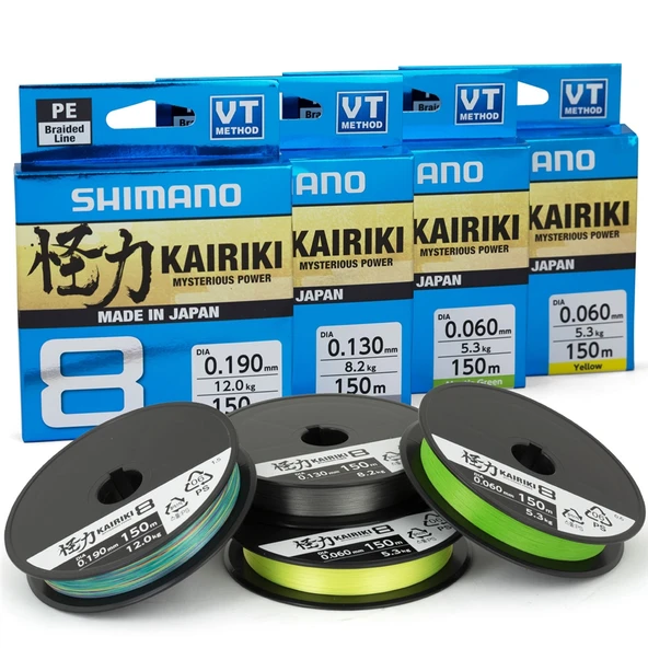 Shimano Kairiki 8B Yellow 300m İp Misina Kalınlık (mm) : 0,06mm - 2