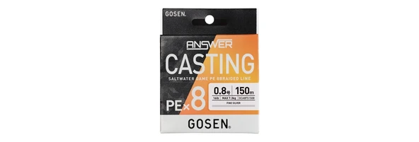 Gosen Answer Casting 8B Fine Silver 150m ip Misina Kalınlık (PE) : PE # 1.5 - Resim 3