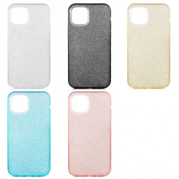 Apple iPhone 12 Mini Kılıf Zore Shining Simli Silikon Kılıf - 7