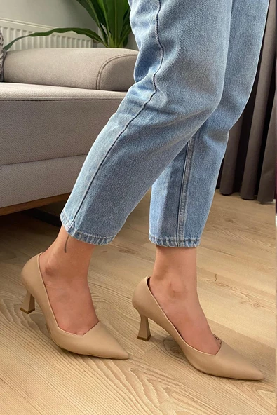 Kadın Pael Nud Cilt 7 cm Topuklu Stiletto - 2