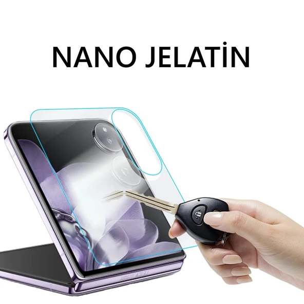 Xiaomi Mi Mix Flip 2 Uyumlu Ön+Arka Body Şeffaf Ultra koruyucu Nano Jelatin - Resim 4