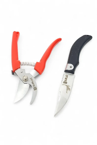 Bahçe Budama Makası Dal Budama Bıçağı 2'li Set Çok Amaçlı Kolay Kullanım - 2