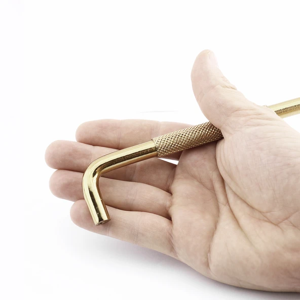 Tırtıklı Altın Gold Metal Kulp 224 mm 22.4 cm Mobilya Çekmece Dolap Dolabı Modern Kapak Kulpları - Resim 4