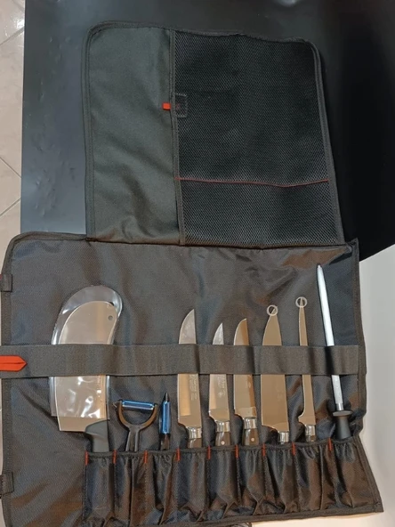 Sürbisa Büyük Boy Profesyonel Bıçak Taşıma Çantası – 12 Bölmeli, 59x46 cm - 5