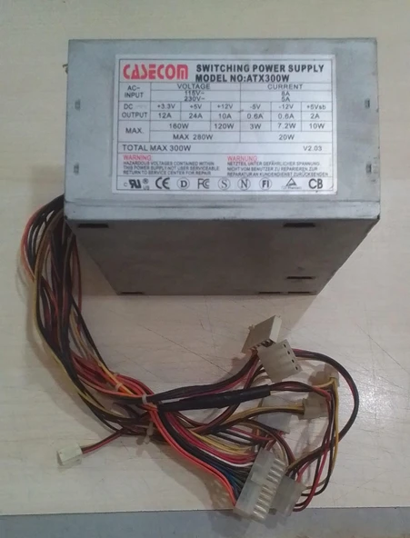 2.EL ÇALIŞAN KASADAN ÇIKMA 300W CASECOM POWERSUPPLY