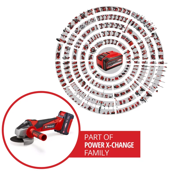 Einhell TC-AG 18/115 Li (1x4,0Ah), Akülü Avuç Taşlama - Resim 3