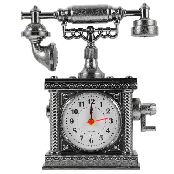 Periboia Vintage Telefon Tasarımlı Masa Saati