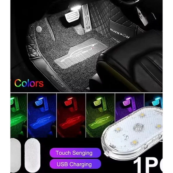 Periboia 7 Renk Modlu Dokunmatik Sensörlü Mini Led Lamba - 4