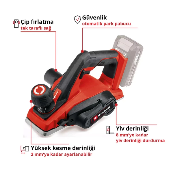 Einhell TE-PL 18/82 Li - Solo, Akülü Planya - Resim 3