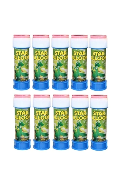 Star Bubbles Mini Baloncuk Köpük Oyuncak 10 Adet Üflemeli Balon - 1