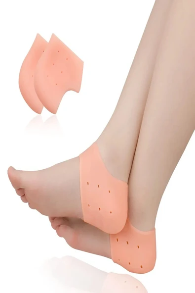 Silikon Topuk Çorabı Topuk Gömleği Topuk Çatlağı Önleyici Topuk Dikeni Koruyucu Slikon Çorap (1Çift) - 2