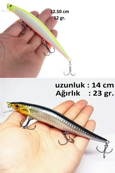 Rapala Lures Yapay Suni Balık Yemi Turna Levrek Lüfer yem Lrf Yem 2 Li Set ürün görseli