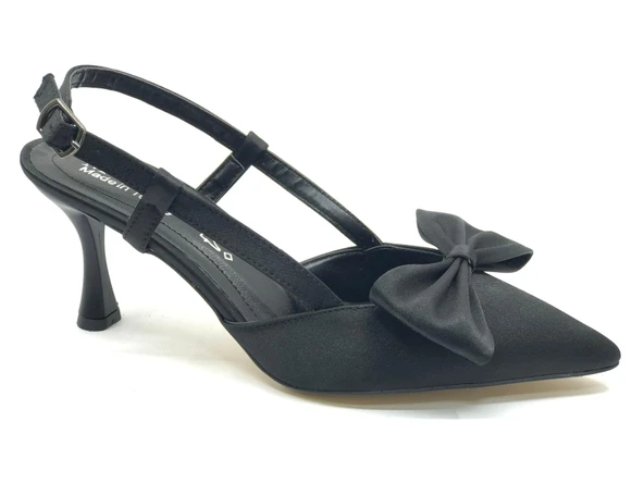 Mehtap Kurdela Detaylı Arkası Açık Stiletto Kadın Topuklu Ayakkabı ürün görseli