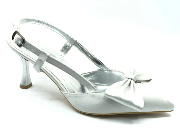 Mehtap Kurdela Detaylı Arkası Açık Stiletto Kadın Topuklu Ayakkabı - Resim 4