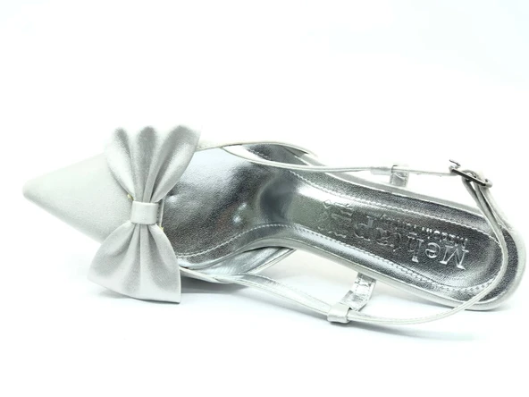 Mehtap Kurdela Detaylı Arkası Açık Stiletto Kadın Topuklu Ayakkabı - Resim 6