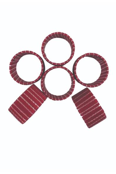 Özel Yapım 6 Adet Bordo 6 Adet Siyah Renk Sim Detaylı Masa Dekorasyon Peçete Yüzüğü Peçete Halkası - 2