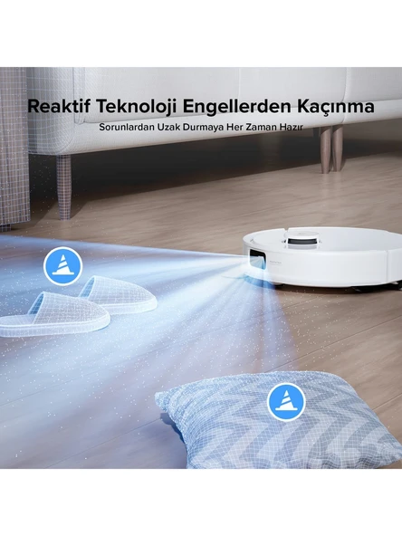 Roborock Vacuum Q8 Max Pro Plus Robot Süpürge Beyaz - 5