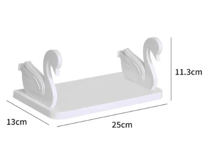 Kuğu Tasarımlı Kendinden Yapışkanlı Raf - Resim 3