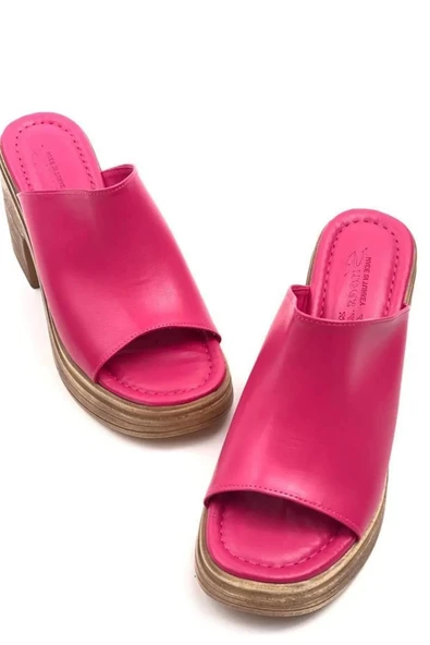 Kadın Rosso Fuşya Konfor Ortopedik İç Taban Platform Topuk Terlik - 3