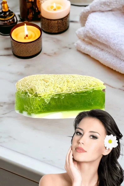 2'li Tüm Cilt Sıkılaştırıcı Gerdirme Yüz Yoga Yüz Bakım Peeling Lifli Sabun+Taş - 4