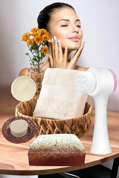 5'li Tüm Cilt Tiplerine Uygun Peeling Sivilce Leke Akne Temizleme Sıkılaştırma Bakım Set - 3