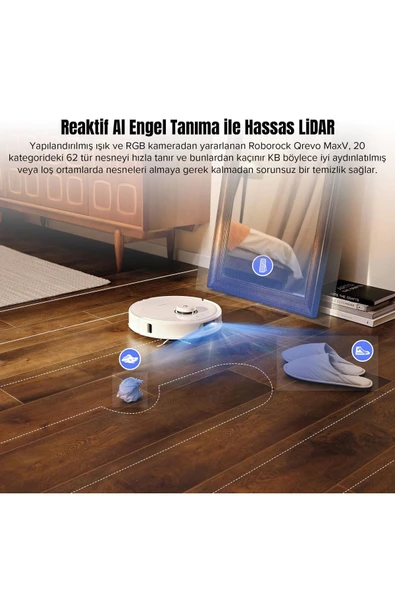 Roborock Qrevo MaxV Çöp İstasyonlu Akıllı Robot Süpürge - Resim 6