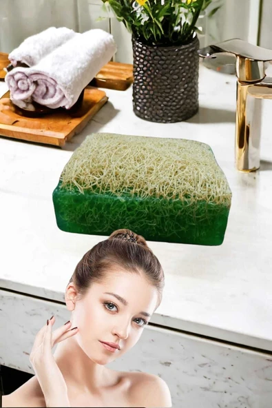 2'li Tüm Cilt Bakım Seti Kabak Lifli Çay Ağacı Sabun Çift Taraflı Yüz Temizleme Fırçası - 5