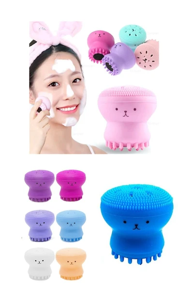 Mini Surat Peeling Siyah Nokta Ölü Cilt Gözenek El Yüz Temizleme Silikon Yüz Temizleme Fırçası - 3