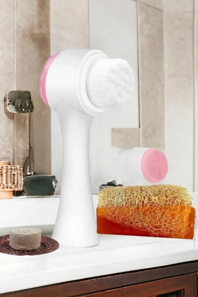 3'lü Cilt Yenileme Siyah Nokta Yüz Temizleme Fırçası Arındırıcı Peeling Kabak Lifli Ballı Sabun - 2