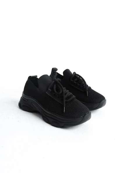 Kadın Rocco Siyah Triko Taşlı Spor Ayakkabı & Sneaker - 4