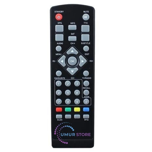 Korax Mini Box TKGS Uydu Alıcı Kumandası ürün görseli 1