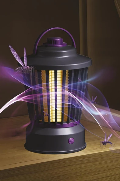 Torima SSK-12 Siyah Şarjlı Uv Işıklı Elektrikli Sivrisinek Öldürücü Lamba Sinek Kovucu Sineksavar - Resim 4