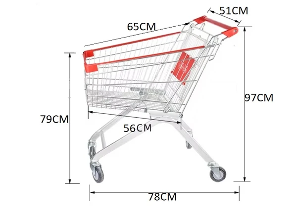 Metal Market (Alışveriş) Arabası 100 L - 5