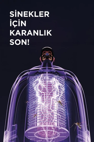 Torima SSK-10 Lacivert Şarjlı Uv Işıklı Elektrikli Sivrisinek Öldürücü Lamba Sinek Kovucu Sineksavar - Resim 3