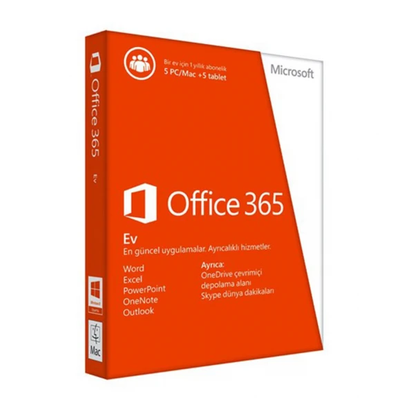 MS Microsoft Office 365 Pro Plus Mac 5 Cihaz Ofis Yazılımı ürün görseli 1