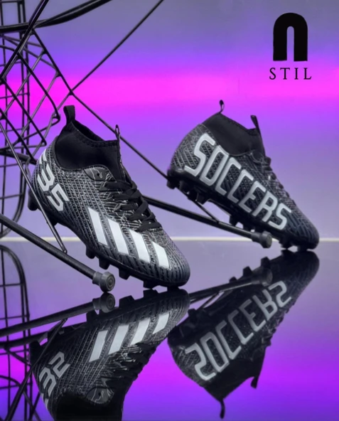 Erkek Çocuk Halısaha Kranpon Çoraplı Çivili Futbol Spor Ayakkabısı F35KR - 9