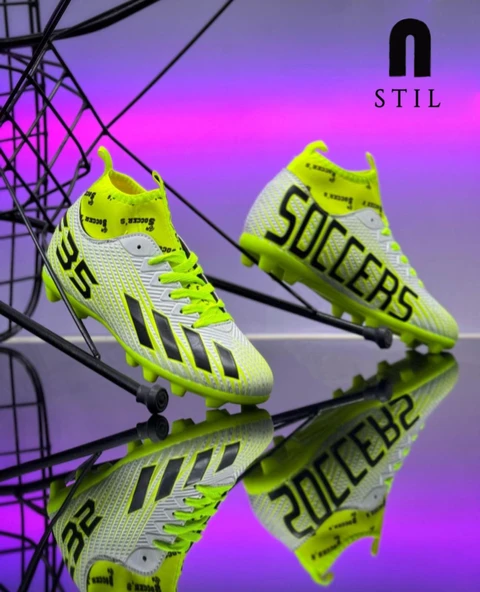 Erkek Çocuk Halısaha Kranpon Çoraplı Çivili Futbol Spor Ayakkabısı F35KR