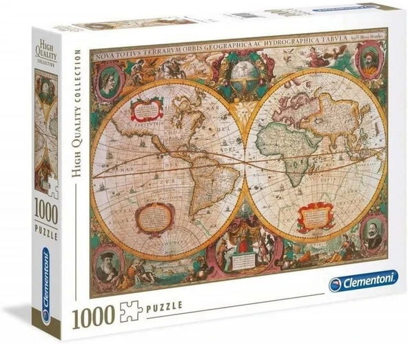 Clementoni 1000 Parça HQ Collection Yetişkin Puzzle 31229 Old Map