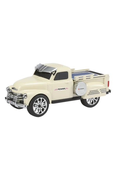 Torima D54 Bej Pickup Araba Bluetooth Hoparlör Güneş Enerjili Speaker - Resim 2