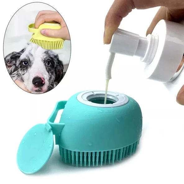 Şampuan Hazneli Kedi Köpek Yıkama Kesesi - 4