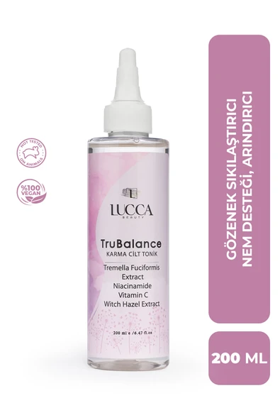 TruBalance Karma Cilt Tonik 200 ml - Witch Hazel Ekstresi, Aloevera, Yeşilçay Ekstresi ve Antioksidan İçeren Tonik