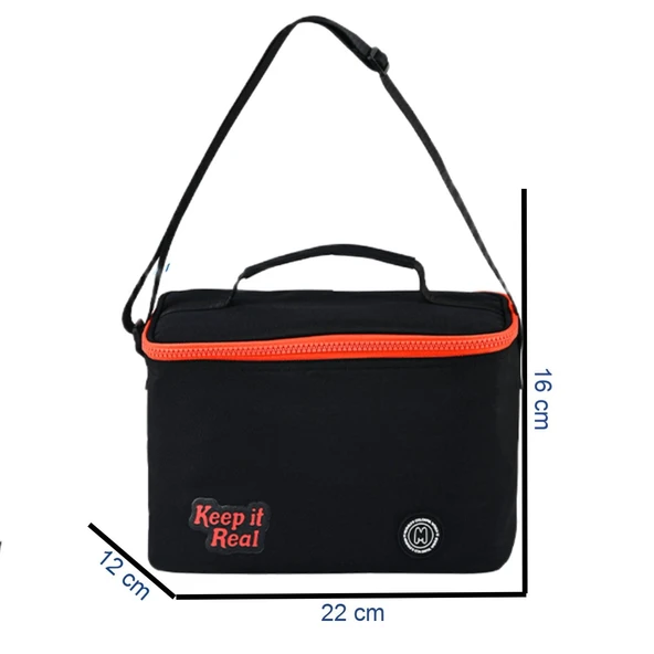 Muggle 3 Bölmeli Black Okul Sırt Çantası + Beslenme Çantası + Kalemlik - Resim 3