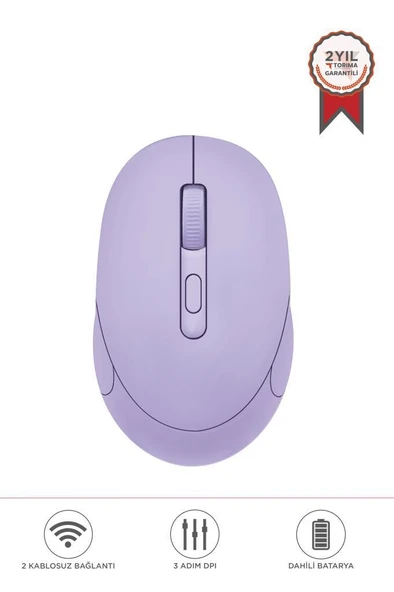 Torima TM-17 Mor Çift Modlu Sessiz Kablosuz Mouse Fare ürün görseli