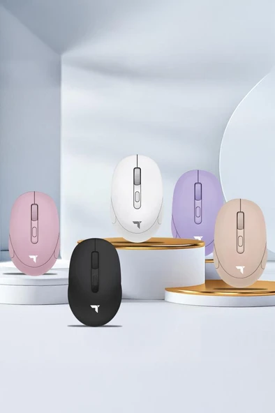Torima TM-17 Pembe Çift Modlu Sessiz Kablosuz Mouse Fare - Resim 4