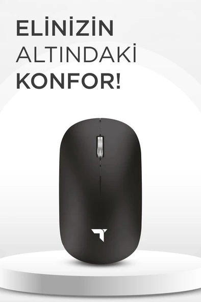 Torima TM-19 Siyah Çift Modlu Sessiz Kablosuz Mouse Fare - 4
